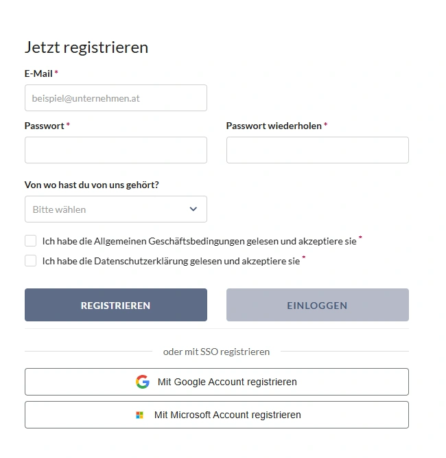 So funktioniert die Registrierung mit SSO